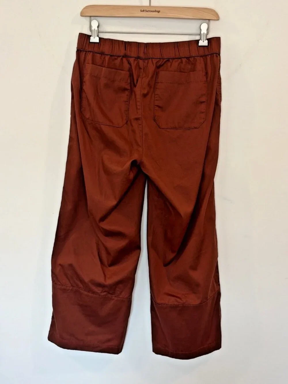 Pact Cropped Drawstring Pants in Rust